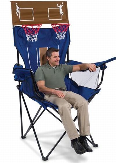 Brobdingnagian Giant Chair Has A Built-In Basketball Shootout Game
