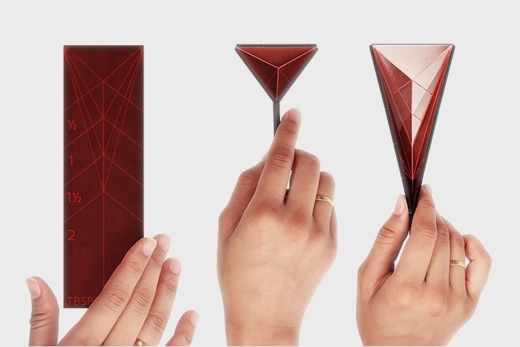 This origami-like measuring spoon lays flat and folds to 4