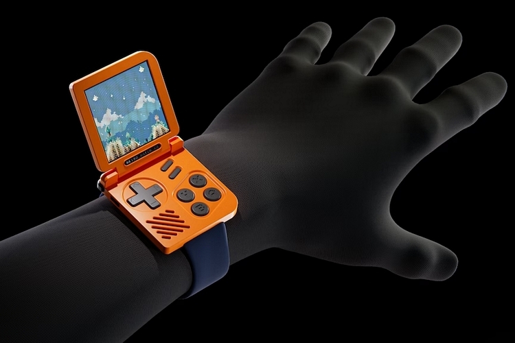 Retro Gaming Watch is like a mini Game Boy SP you wear on your wrist  (crowdfunding) - Liliputing